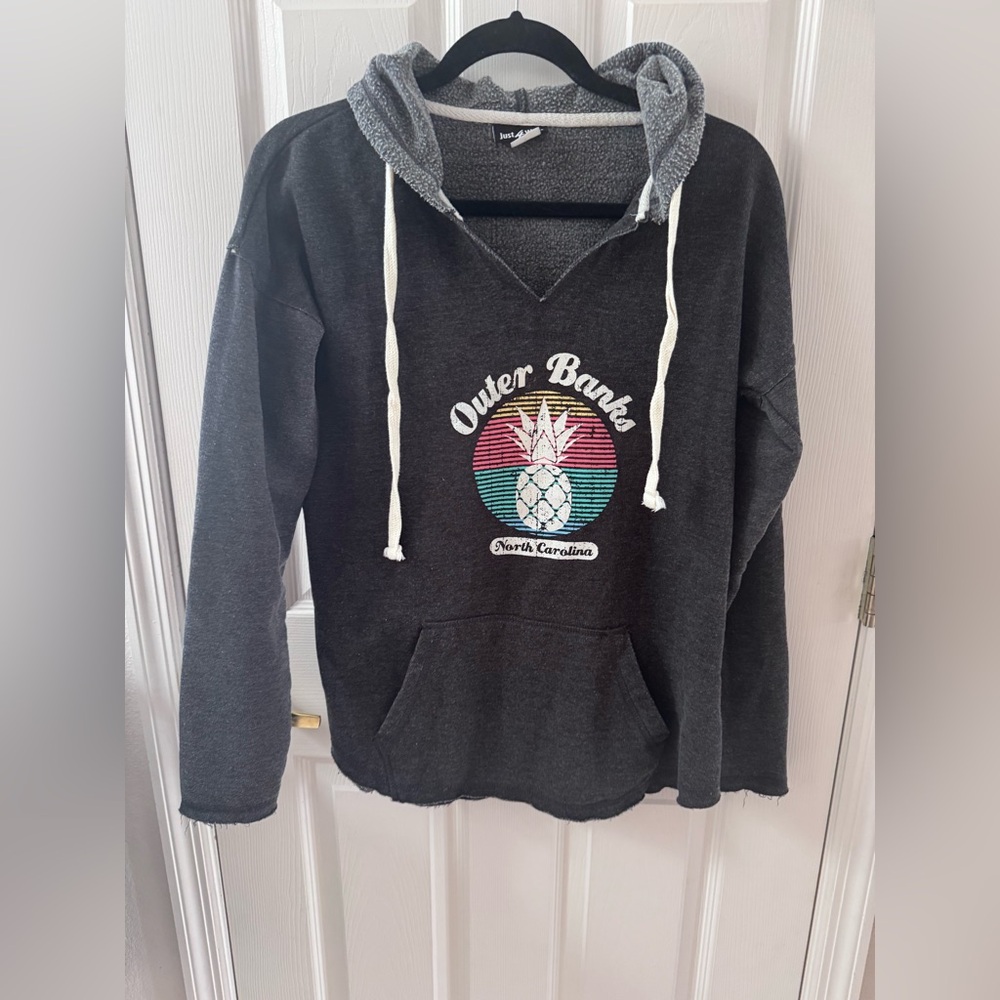 Outer Banks Pineapple Graphic Hoodie - Charcoal